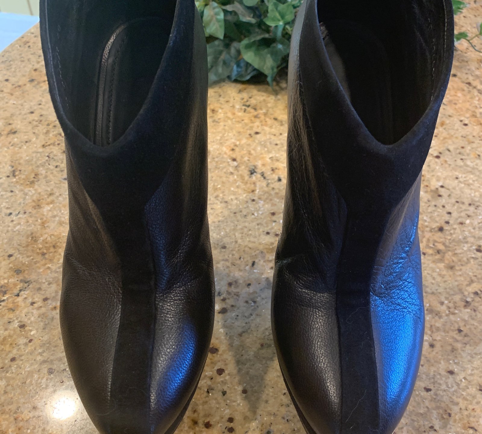 Yves Saint Laurent Black Leather and Sue