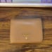 Prada Brown Leather Trifold Compact Wallet