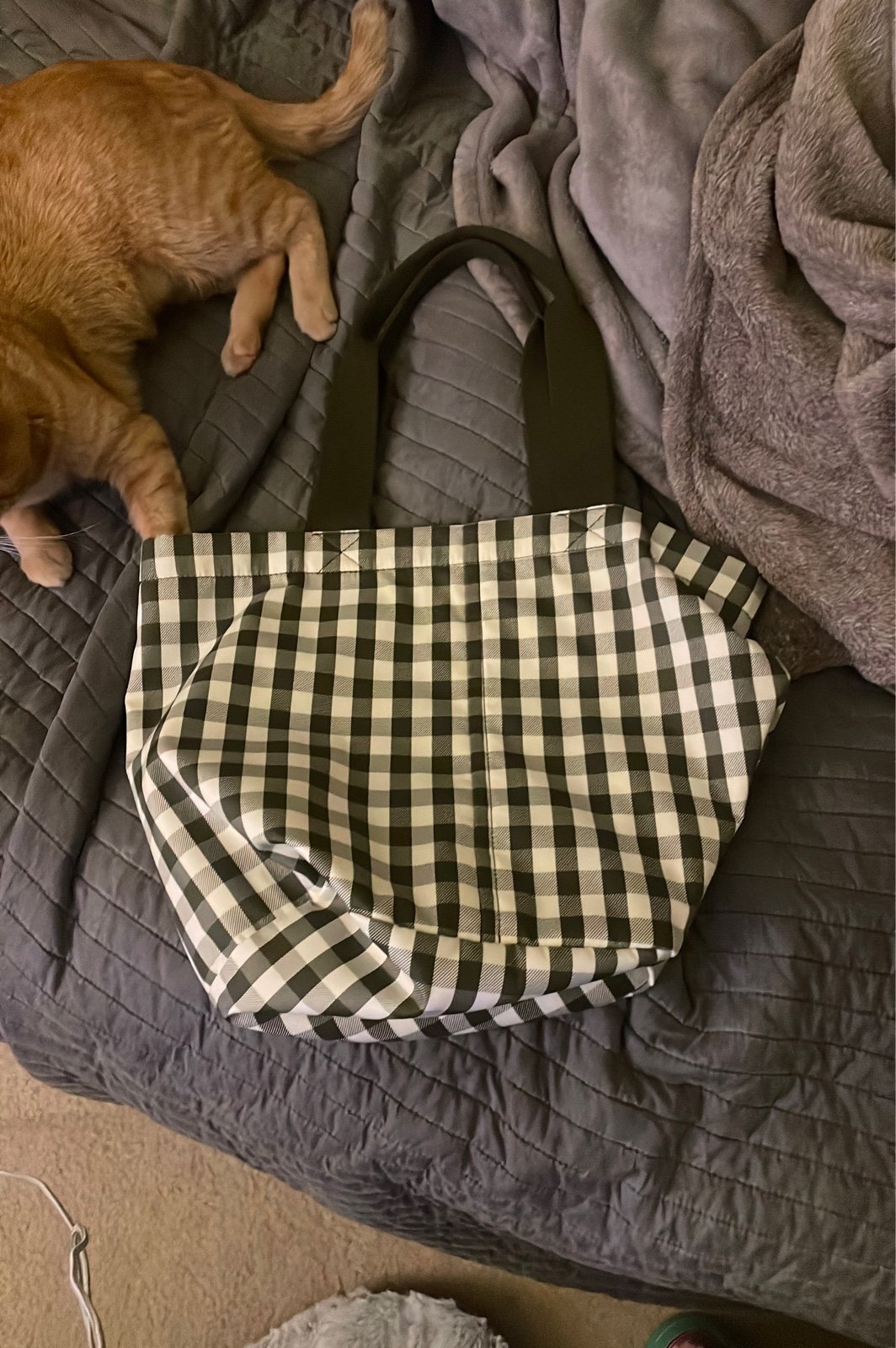 Tory Burch gingham tote bag shops
