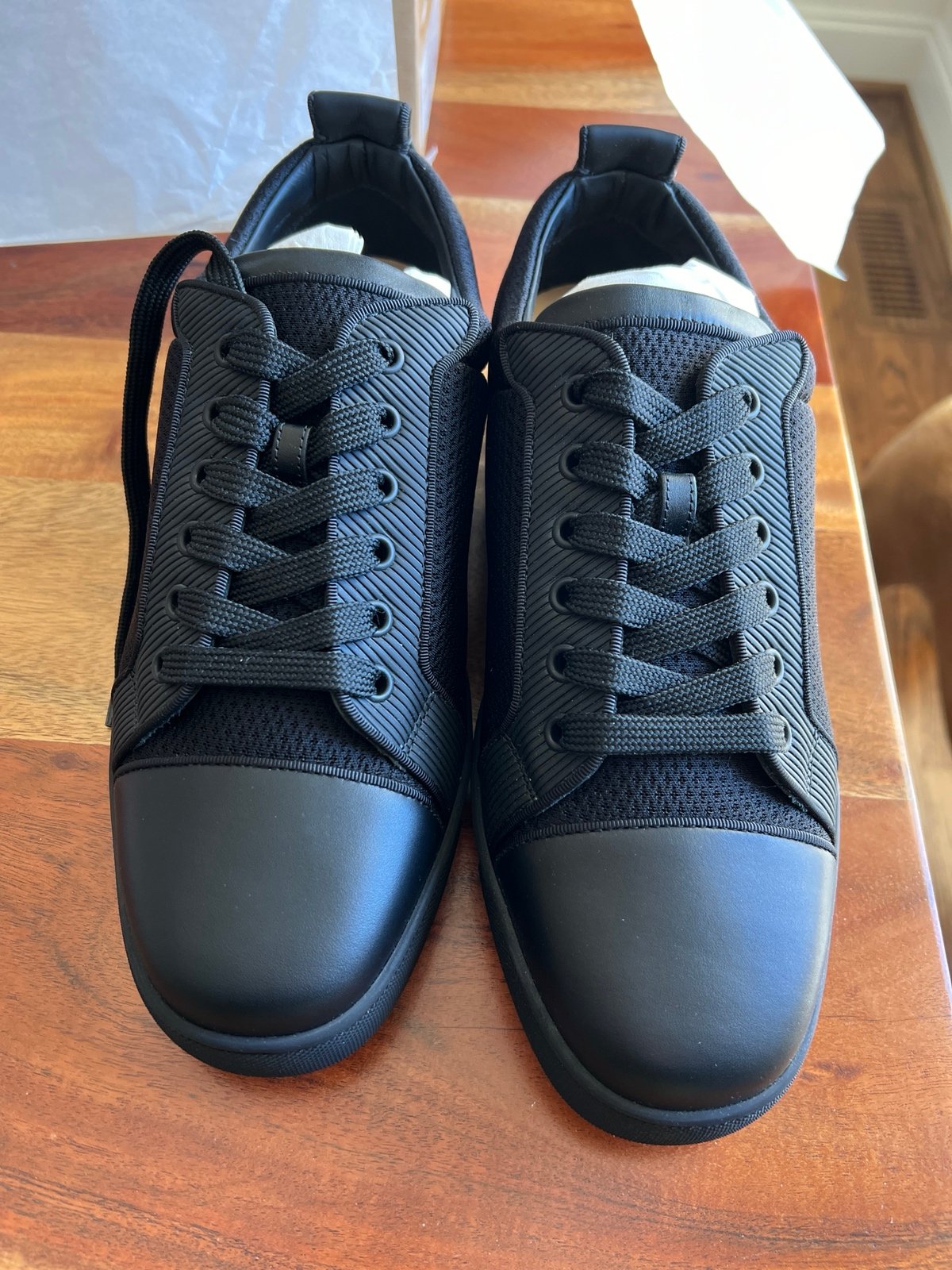 Christian Louboutin Varsijunior Mesh & Leather Sneakers