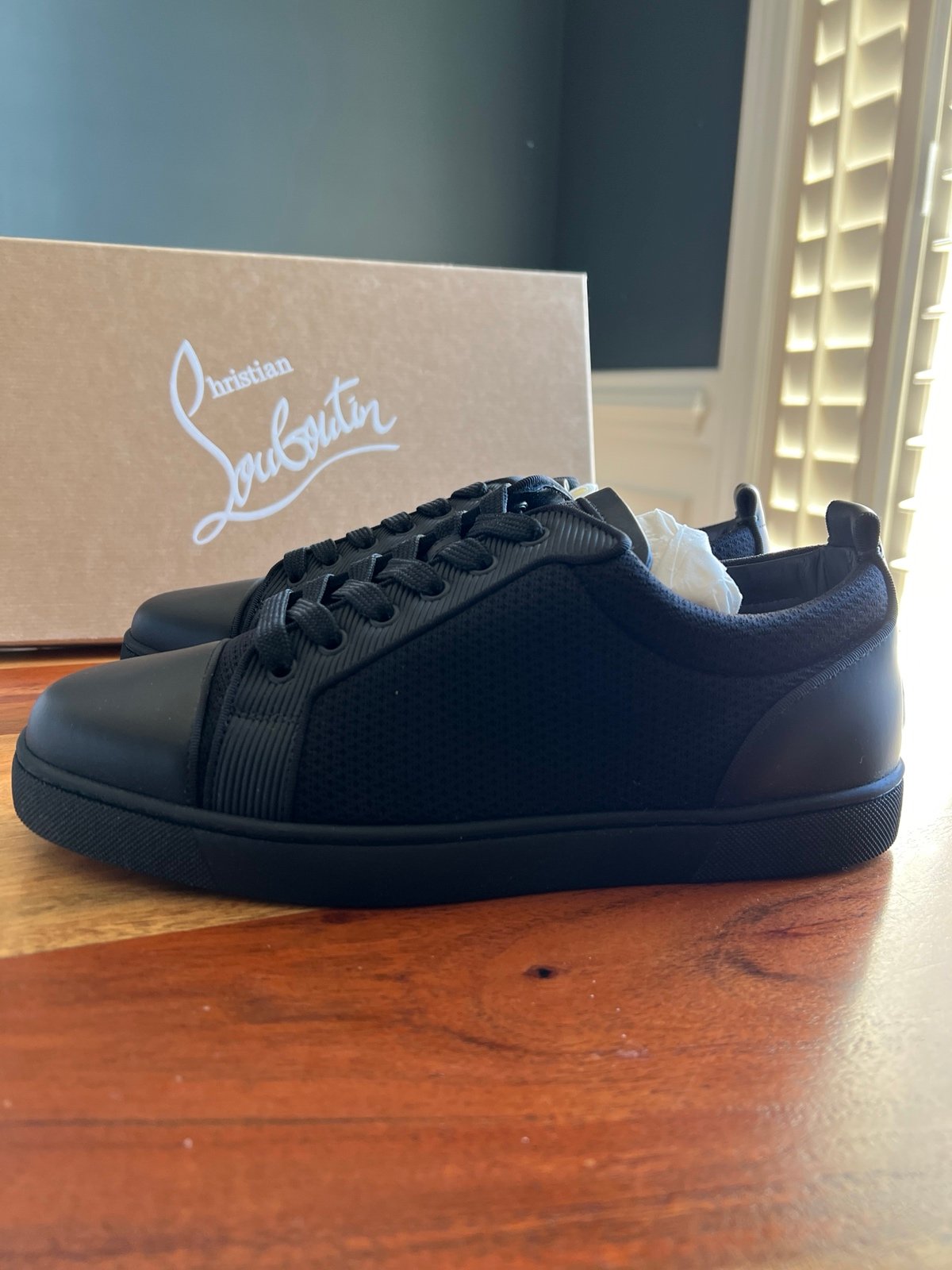 Christian Louboutin Varsijunior Mesh & Leather Sneakers