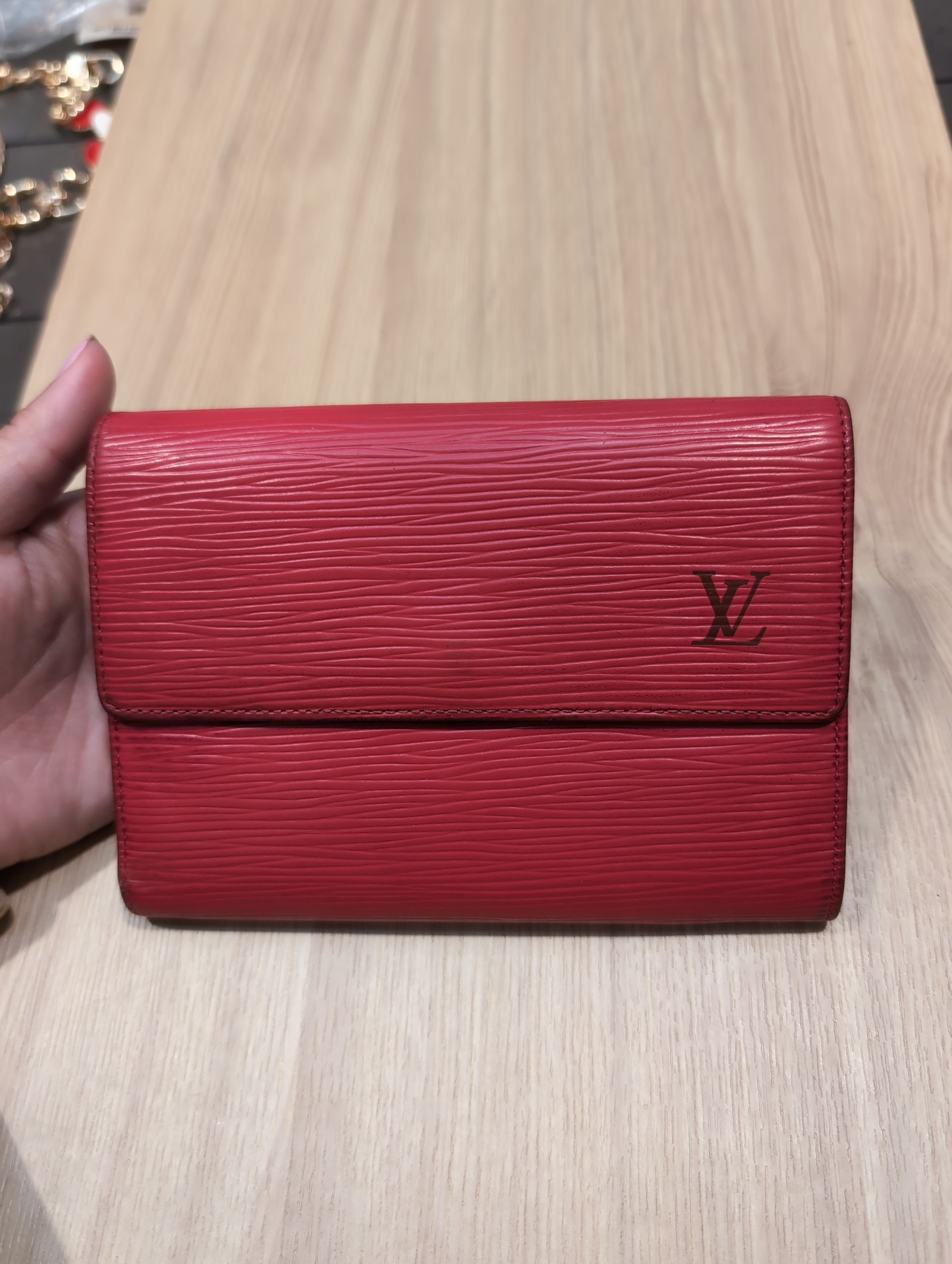 Louis Vuitton Red Epi Wallet