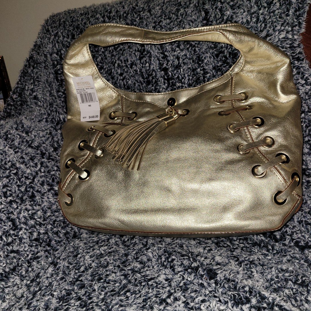 White Gold X Large Astor Grommet bag