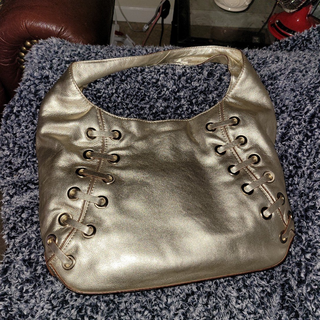 White Gold X Large Astor Grommet bag
