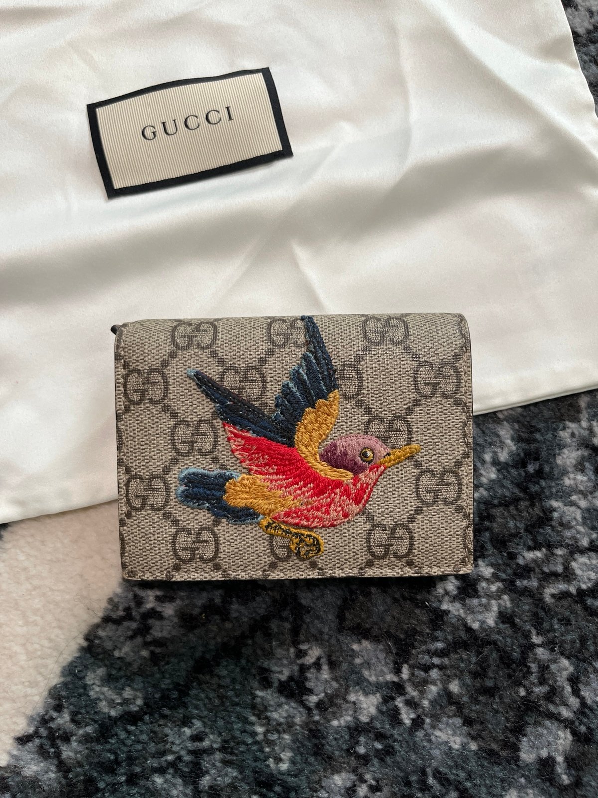 小物 GUCCI Tian Tropical Bird Bifold Wallet 小物 GUCCI Tian
