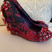 Vintage Tory Burch blossom wedges