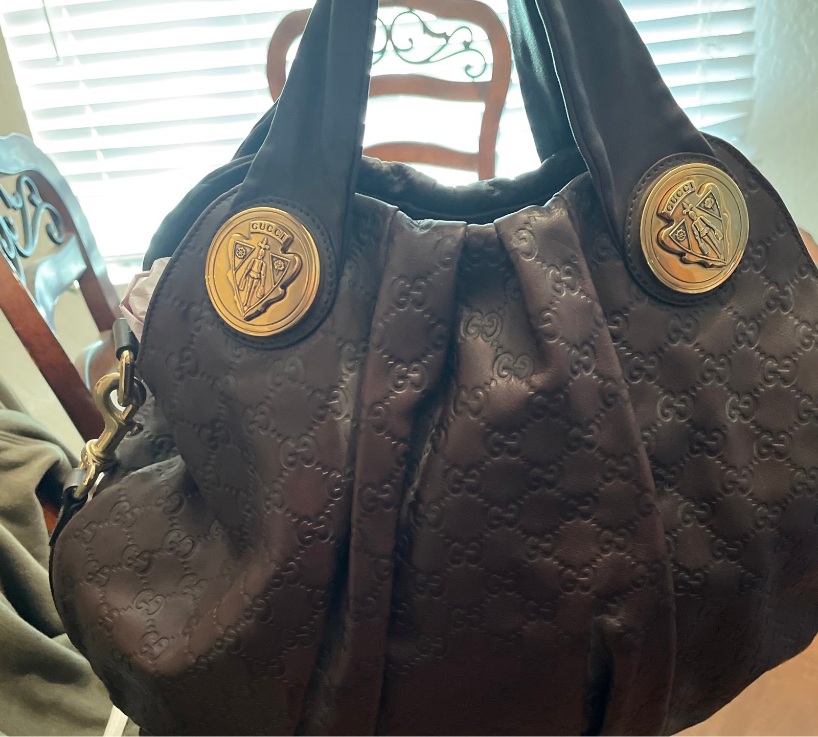 Gucci brown hobo bags