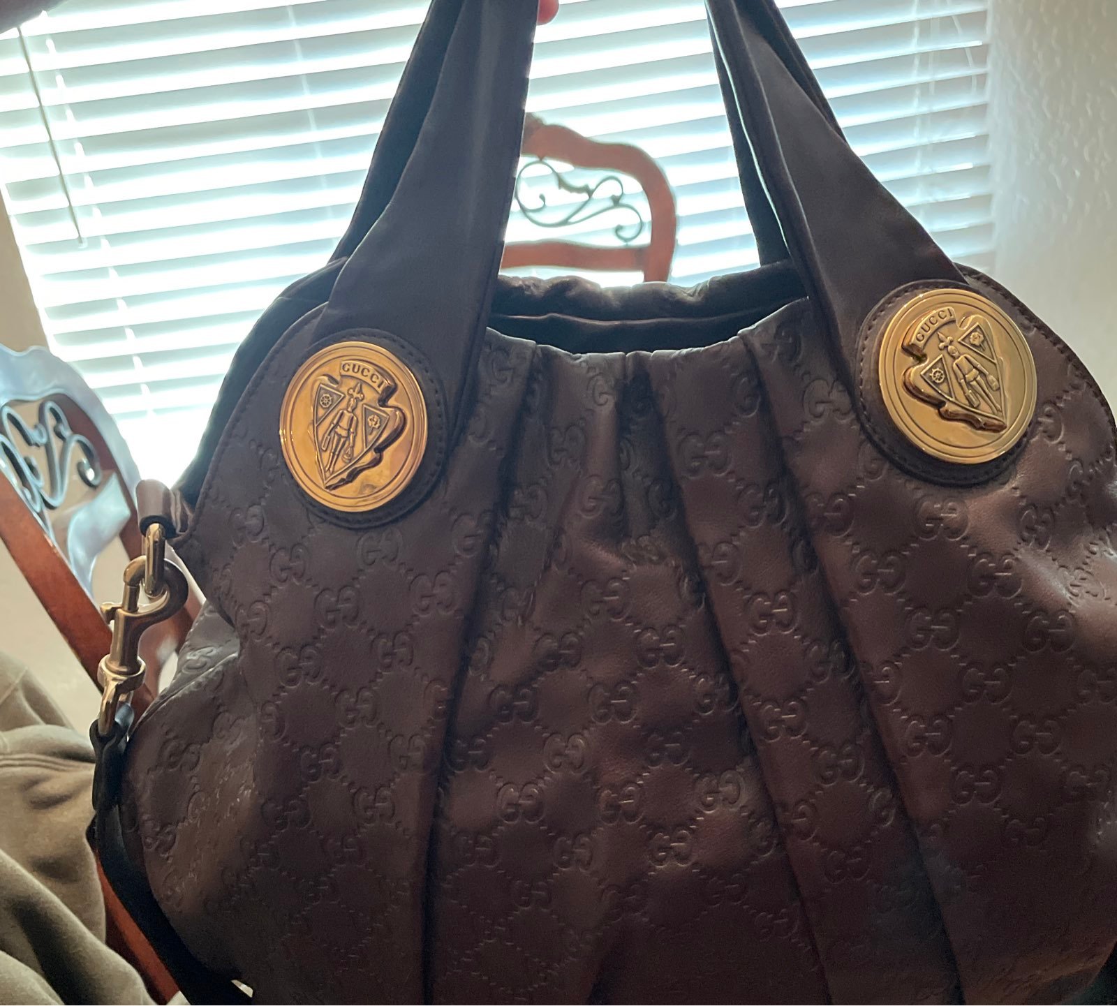 Gucci brown hobo bags