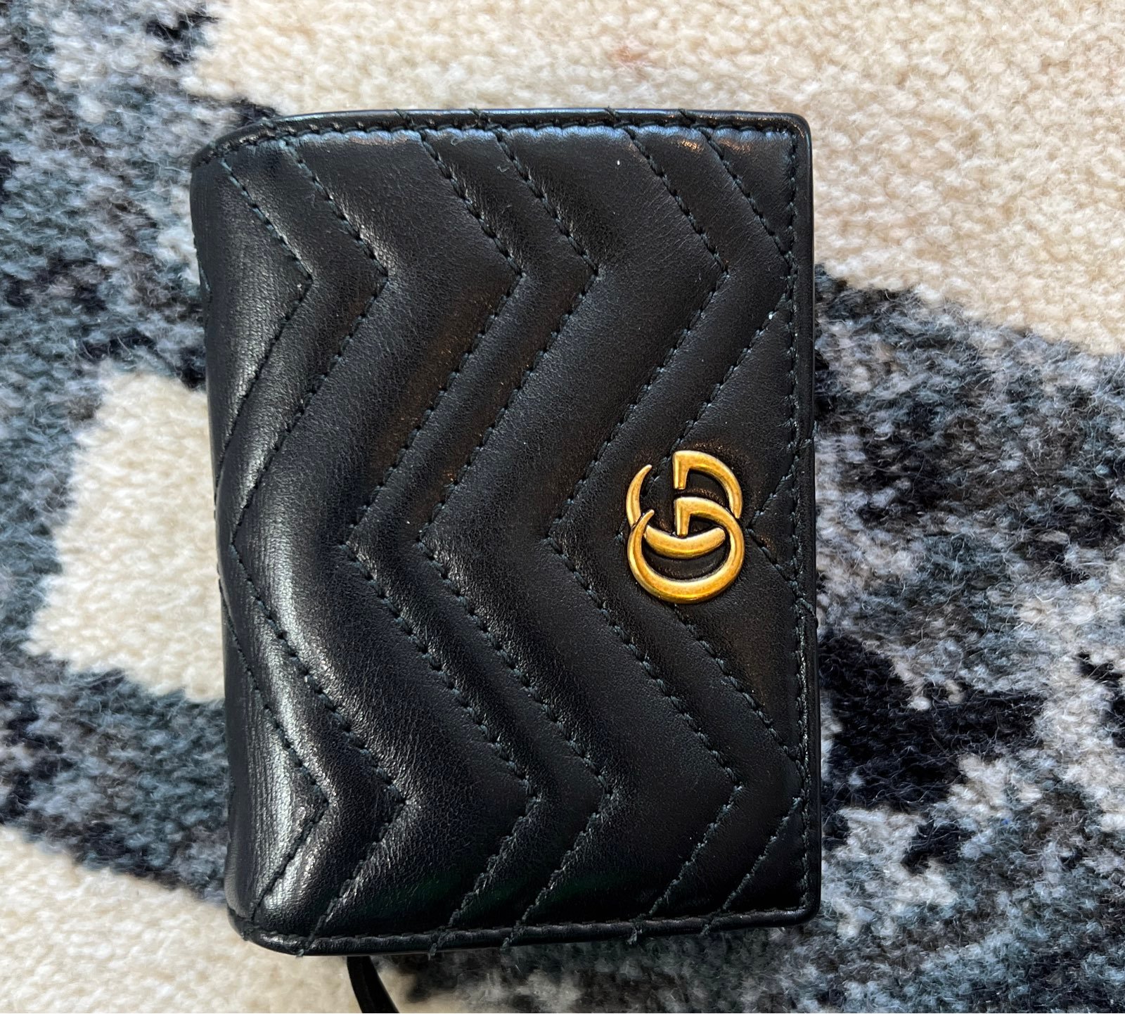 Gucci GG marmont card case wallet black