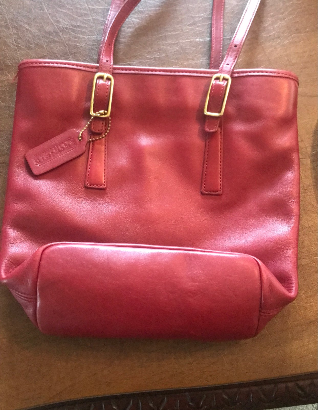 Shops Leather Coach purse