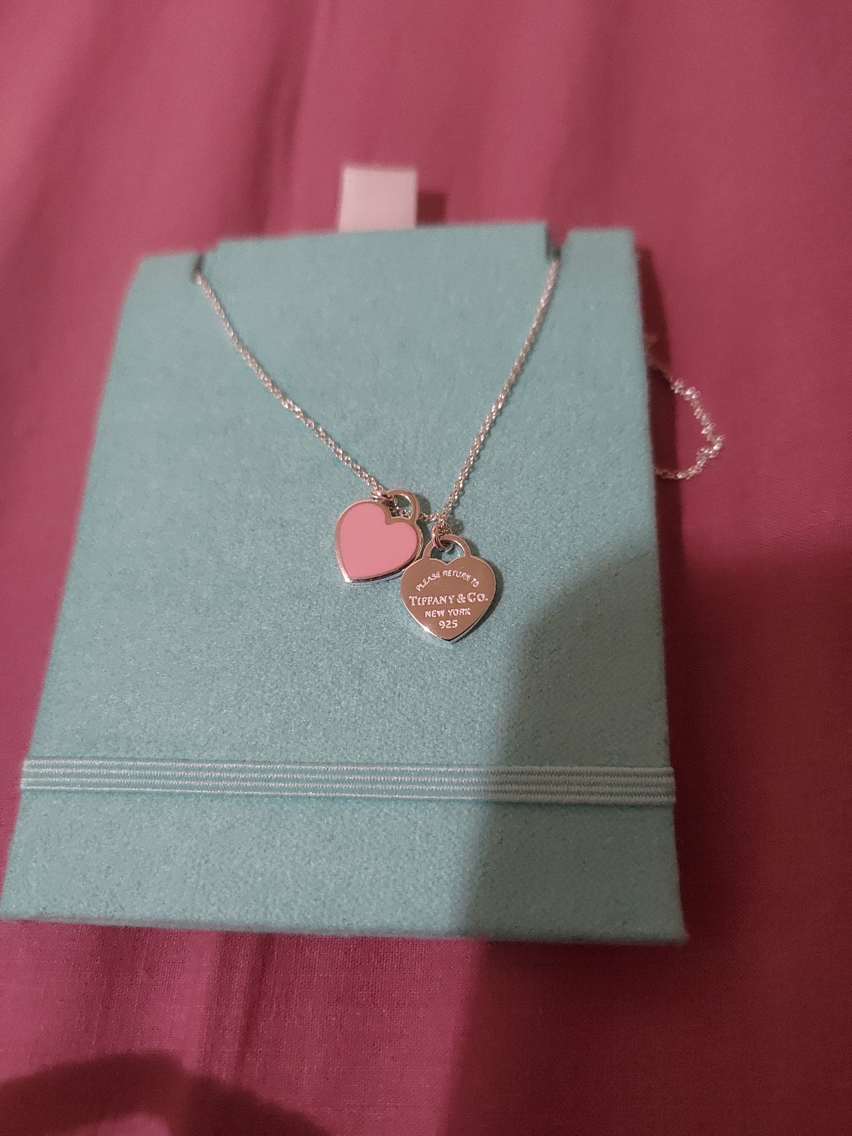 Tiffany and shops Co mini heart necklace