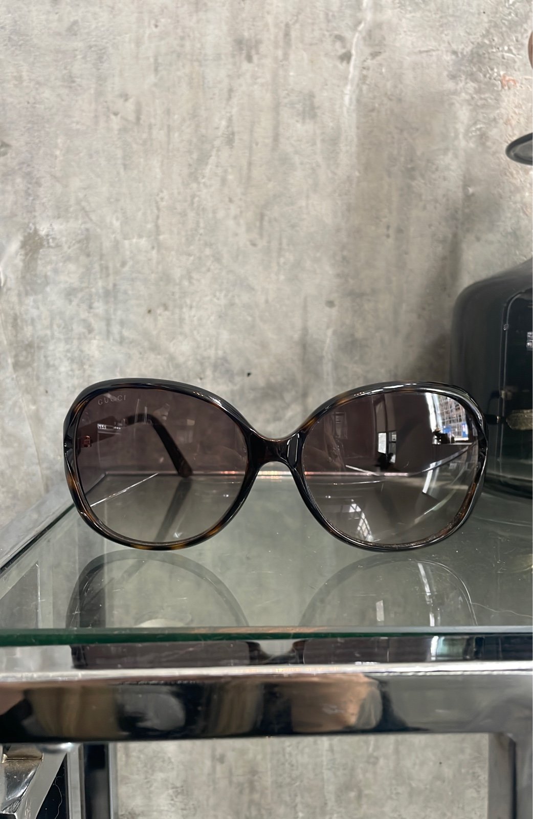 Oversized high quality gradient tortoise shell Gucci sunglasses