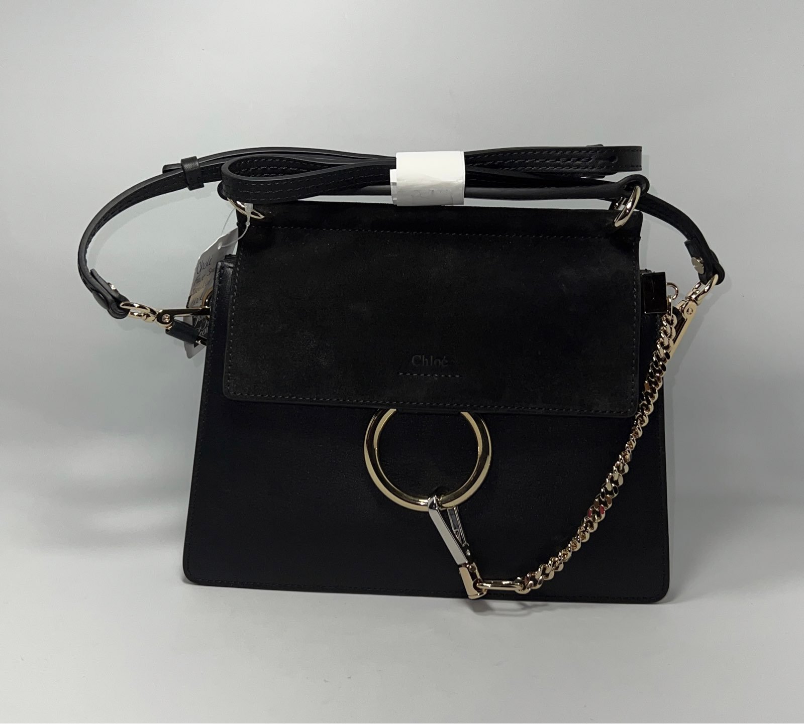 Chloe Faye Leather & Suede Top Handle Bag