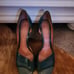 Vintage Louis Vuitton blue Patent Leather Heel 38