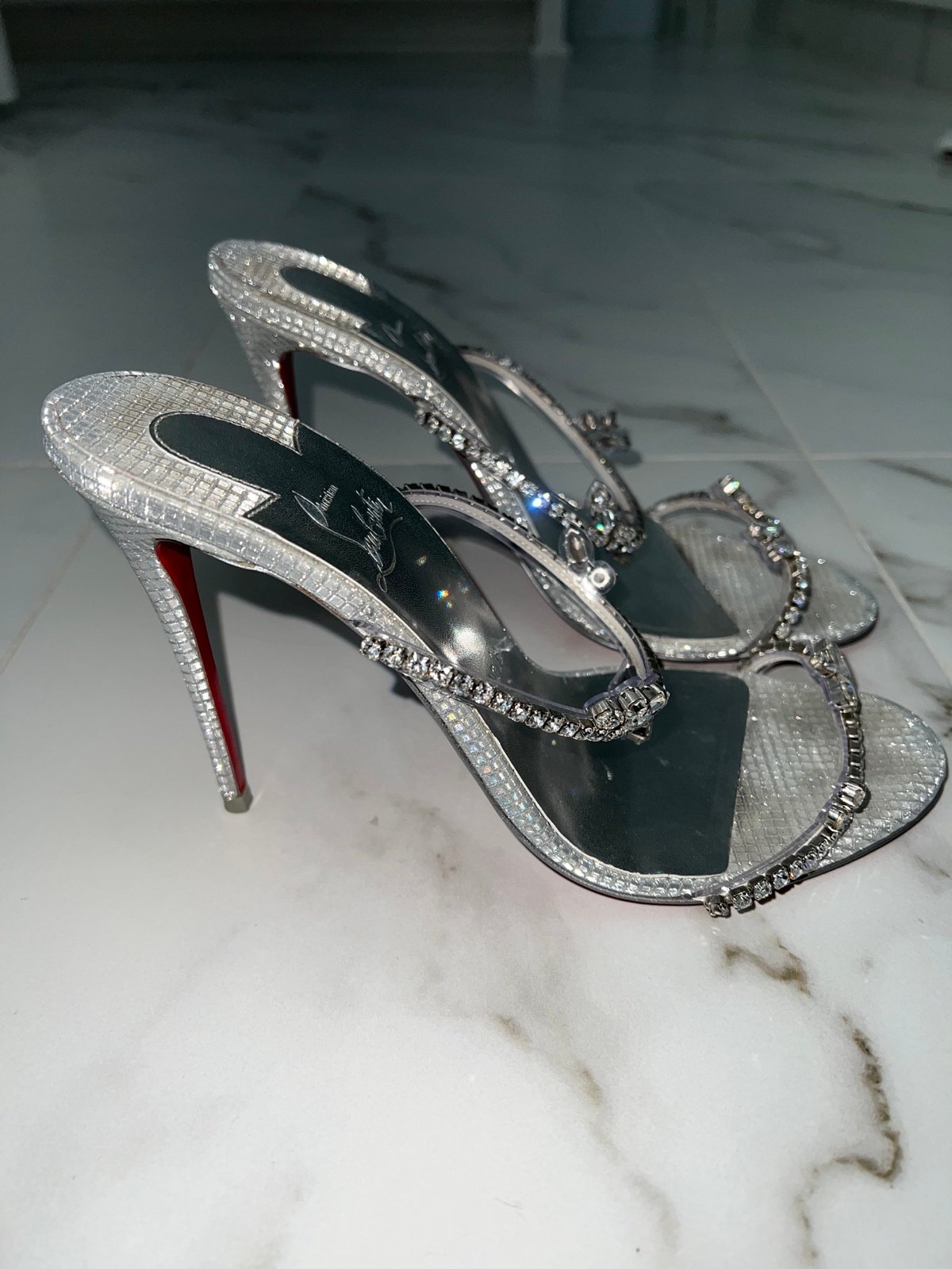 Christian Louboutin CRYSTAL QUEEN キラキラ CRYSTAL Louboutin Christian キラキラ QUEEN