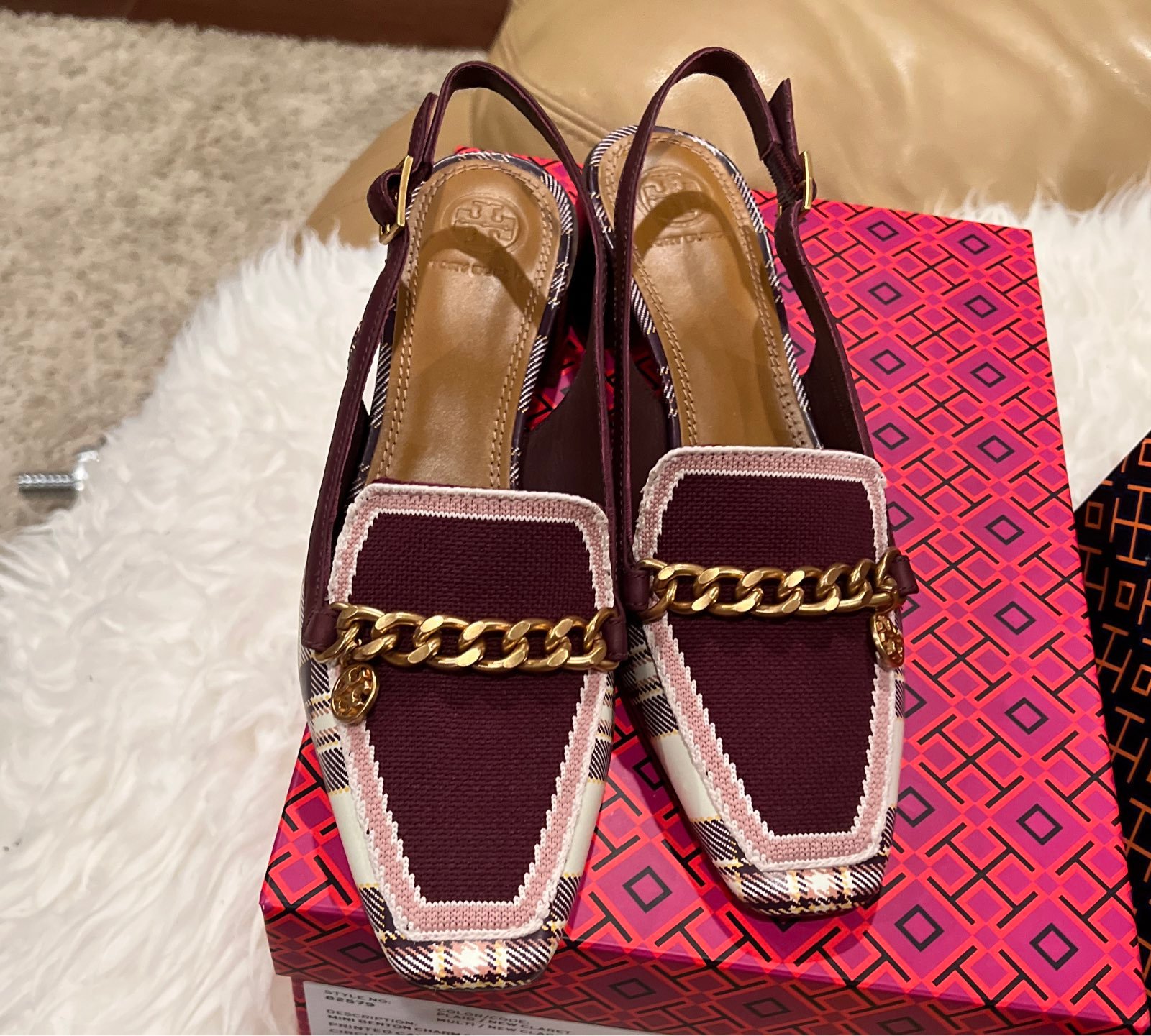 Tory Burch Mini Benton Charm Slingback Loafers*NWB