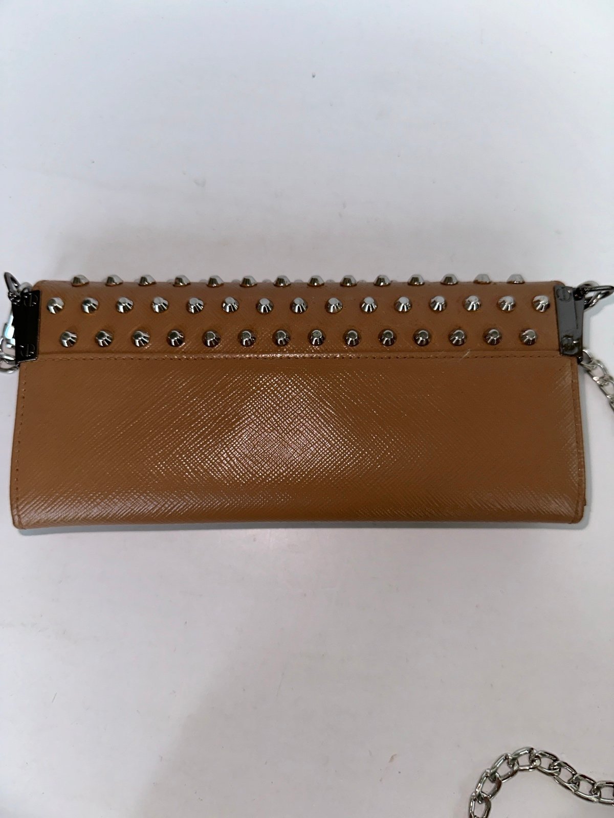 PRADA Beige Studded Leather Wallet of Chain