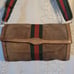 Gucci Ophidia Suede Sherry Web Striped Clutch Crossbody Two Way Bag Authentic