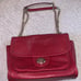 Coach Red Leather Pocket Shoulder Bag
