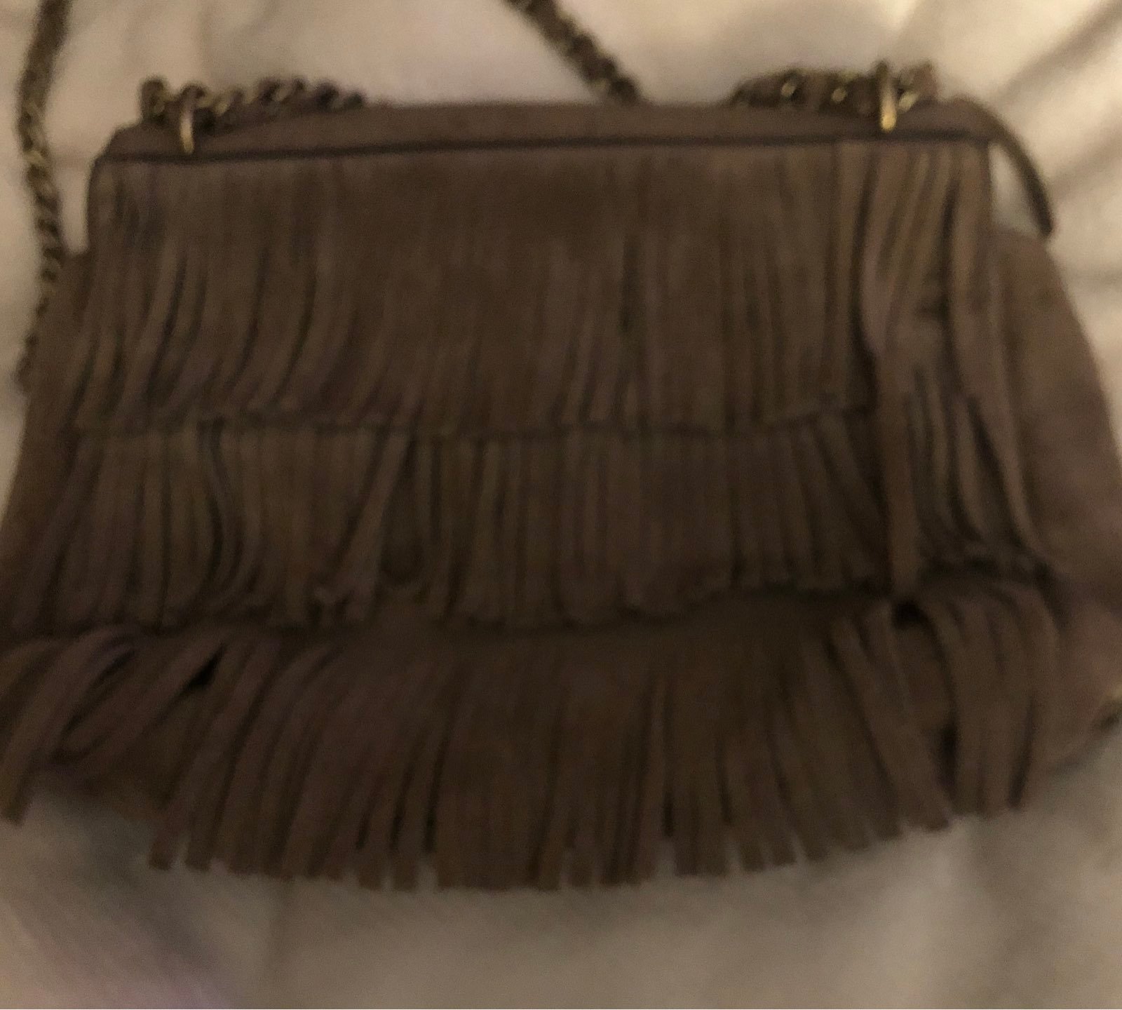 Tory Burch Suede Fringe Shoulder Bag (NWOT)