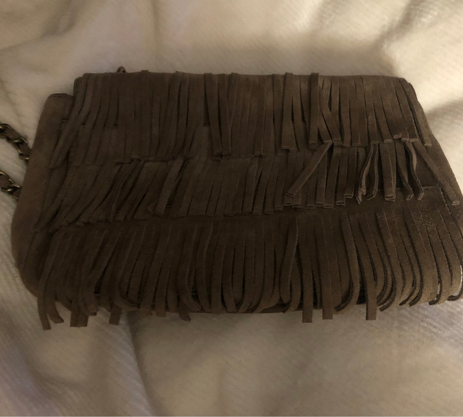 Tory Burch Suede Fringe Shoulder Bag (NWOT)