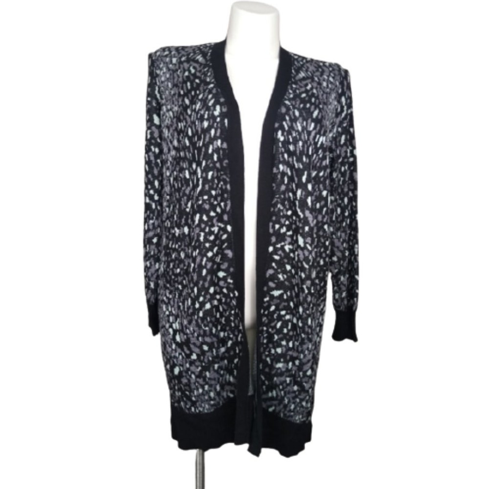 Lane Bryant Leopard Jacquard Animal Print Duster Cardigan Size 18/20 NWT