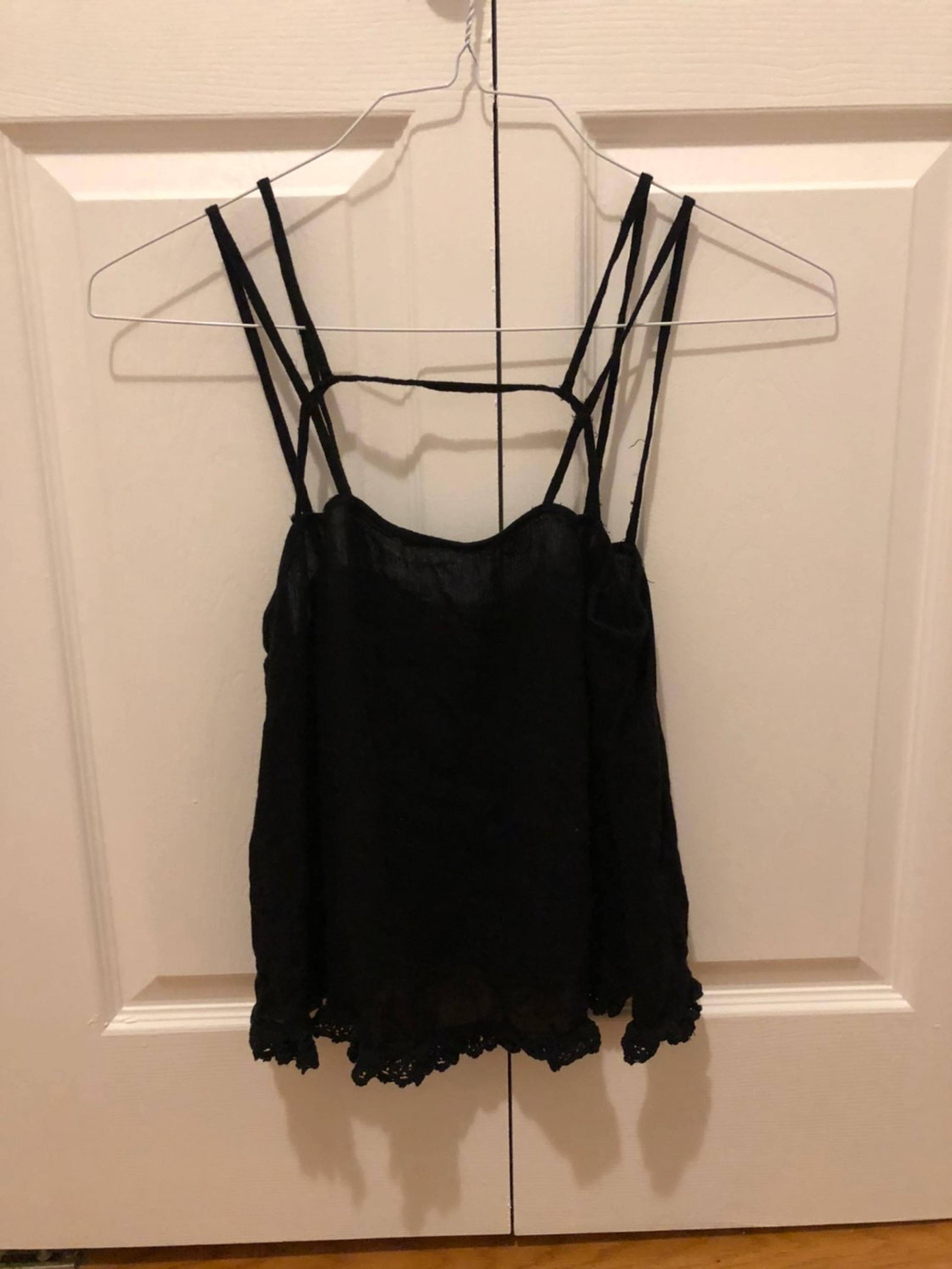 Free People Black Strappy Tank