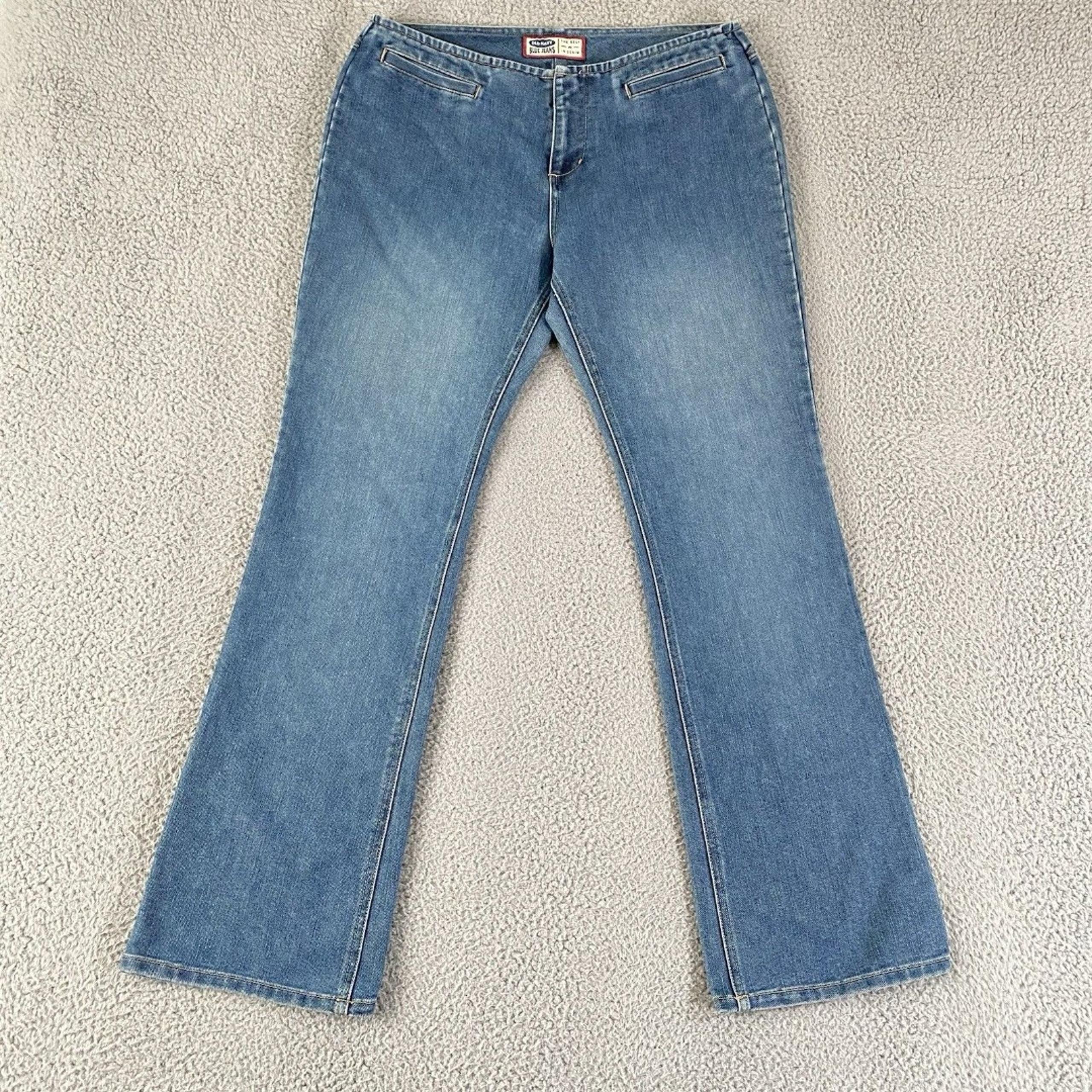 Vintage Old Navy Bootcut Jeans Womens 10 (32x31) Blue Bareback Flare Western Y2K