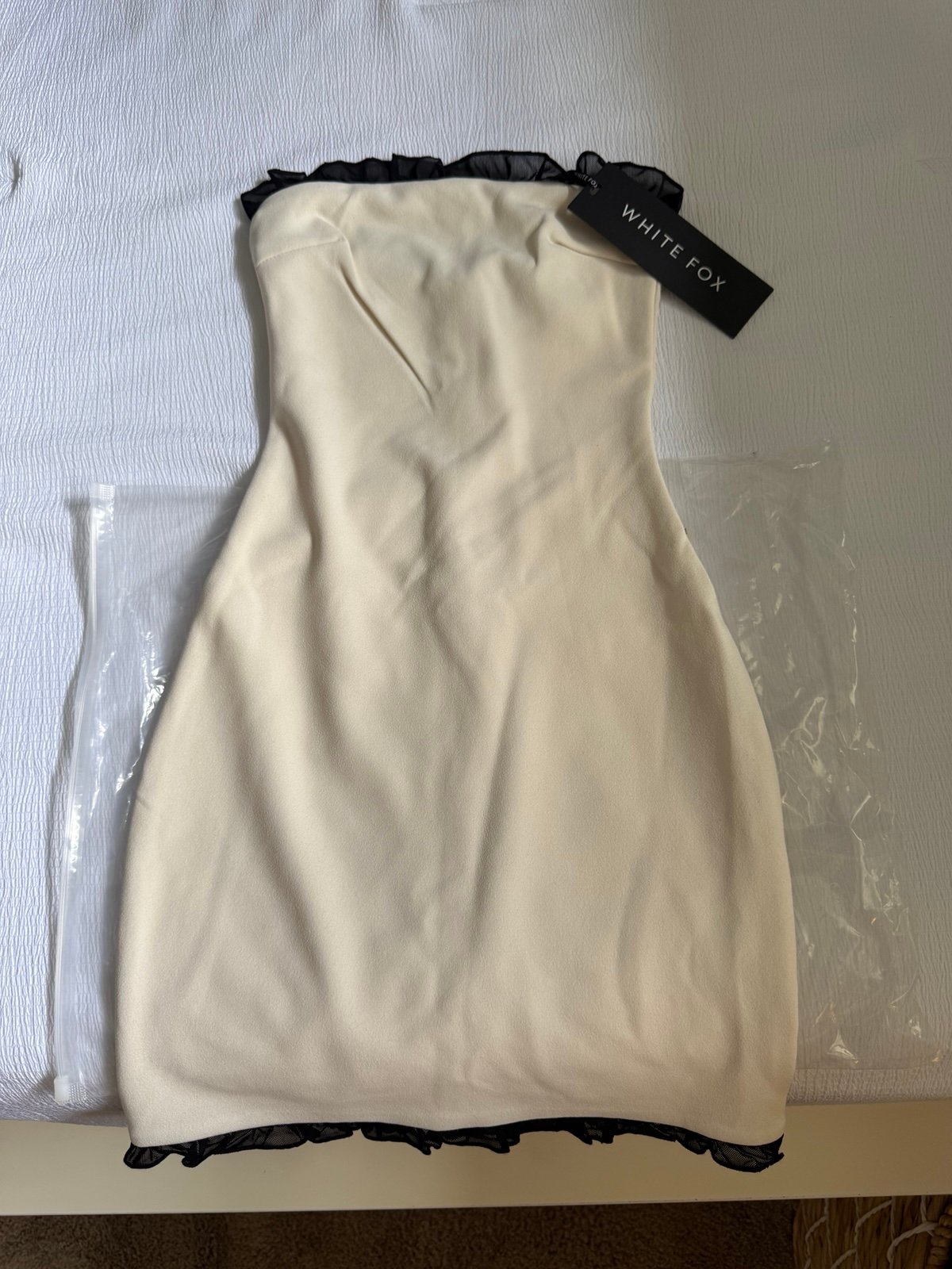 WHITE FOX BRAND NEW “In Sync Mini Dress Cream”