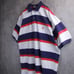 Vintage 90's Polo Ralph Lauren Striped M Embroidered Short Sleeve White Navy
