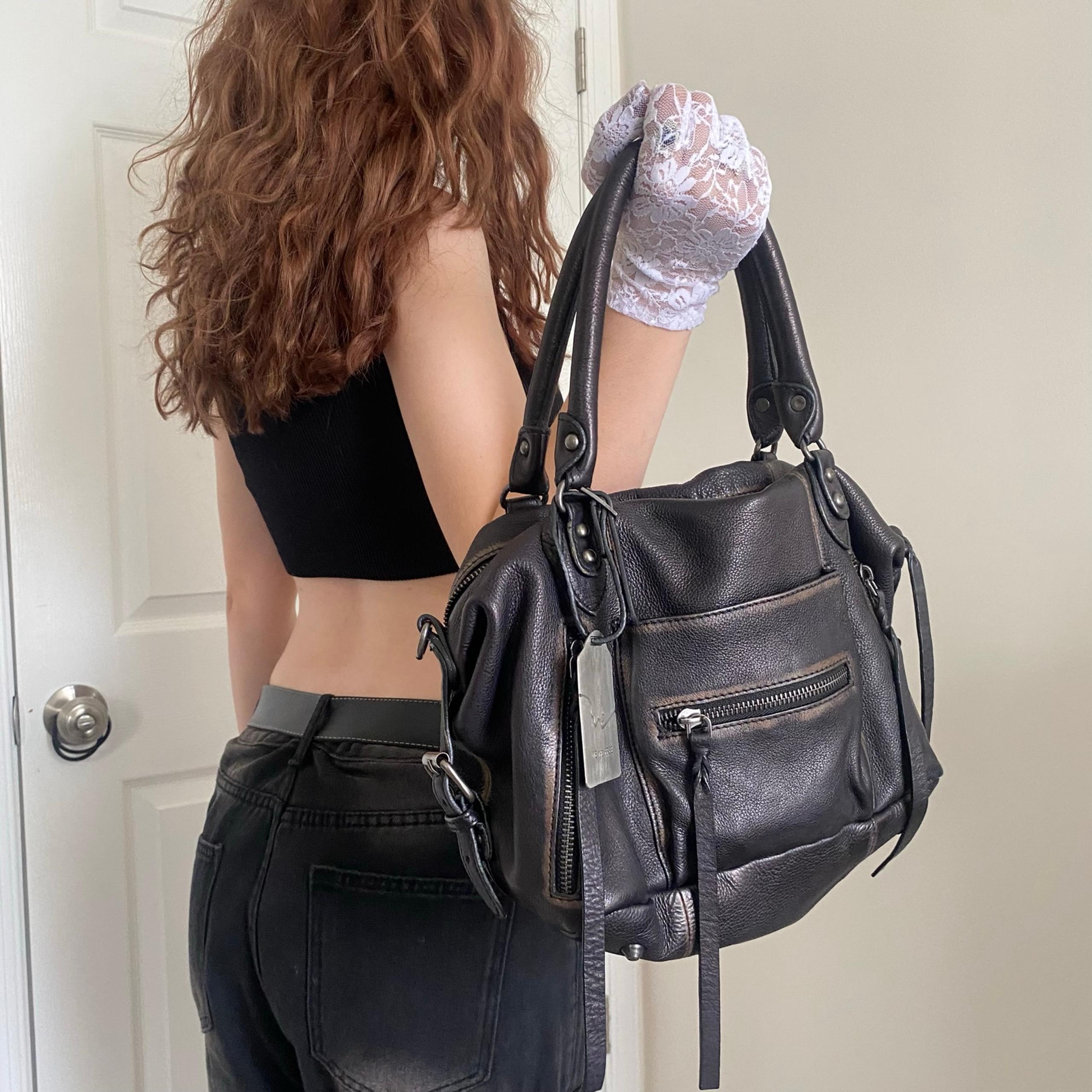 Free People Baby Emerson Black Tote Purse