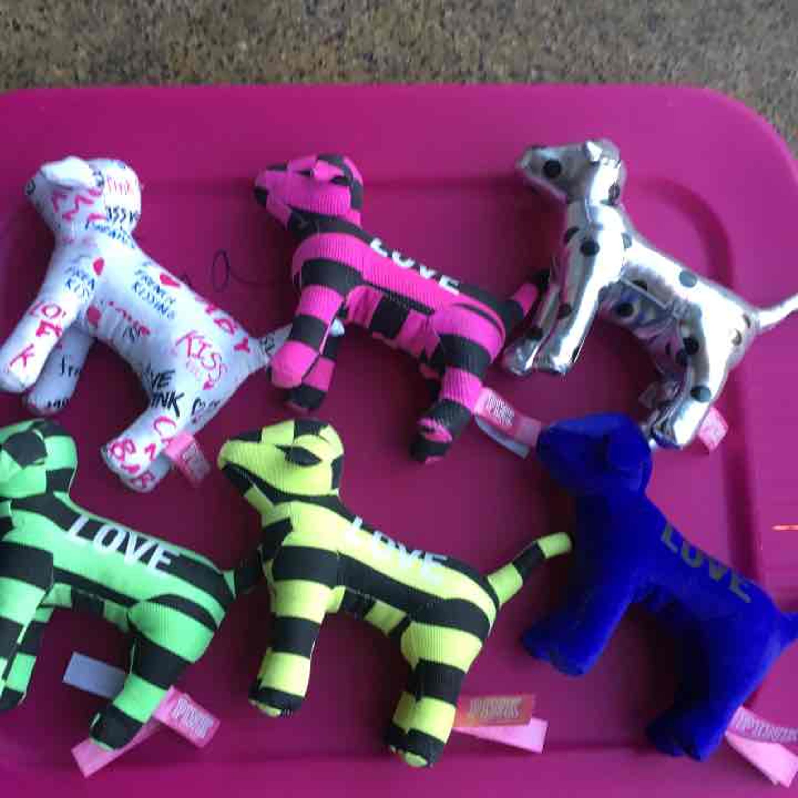 Collectible pink dogs