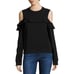 A.L.C. Lindsey Ruffle Cold Shoulder Top Black Women’s 0