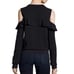 A.L.C. Lindsey Ruffle Cold Shoulder Top Black Women’s 0