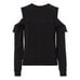 A.L.C. Lindsey Ruffle Cold Shoulder Top Black Women’s 0