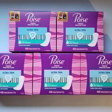 Poise Ultra Thin Pads Regular Length 48 Pads (Pack of 5)