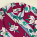 Vintage 70s Hilo Hattie's Mens Large Pink Floral Cotton Hawaiian Button Up Shirt
