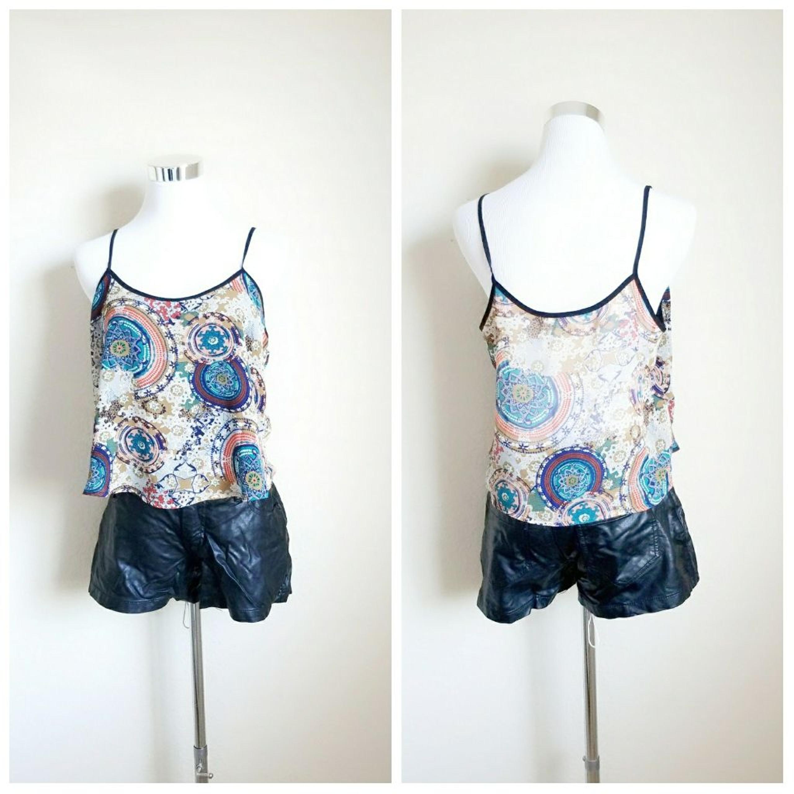 Sans Souci black floral tank top