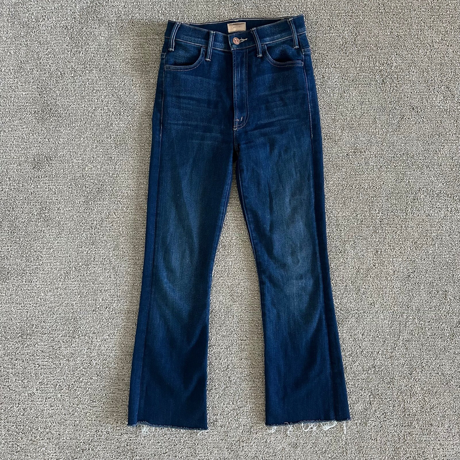 Mother The Hustler Ankle Fray High Rise Flare Home Movies Size 24