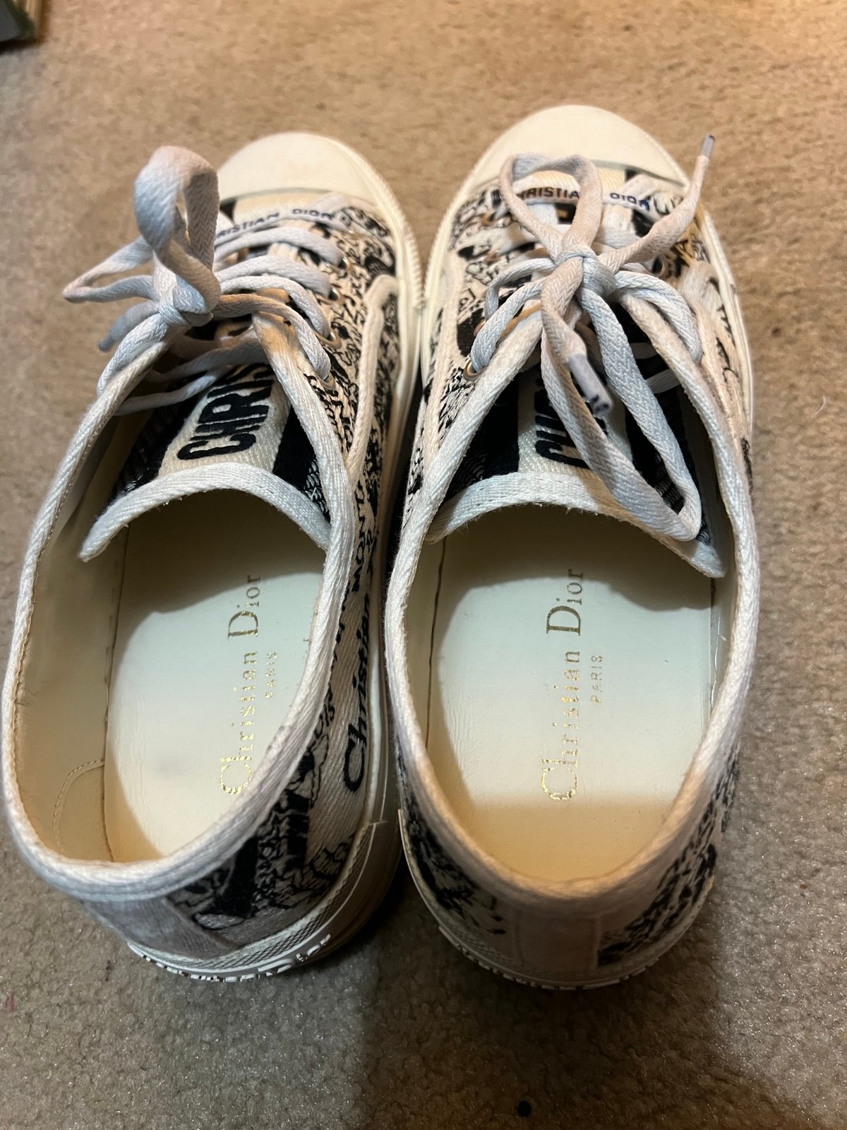 Platform blue and white shoes