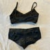 THE LINE UP Pro Cheer Dance NFL NBA NHL Raiders Black Metallic Audition Set S/M