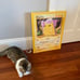 Giant Pokémon card on canvas art