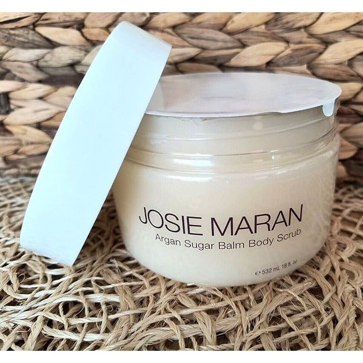 Josie Maran Argan Sugar Balm Body Scrub, Soft Jasmine Large 18oz., NEW SEALED