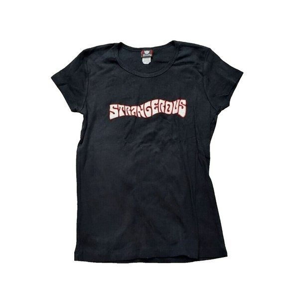 Vintage Emily the Strange Short Sleeve Tshirt, Womens, Strangerous, Black, XL