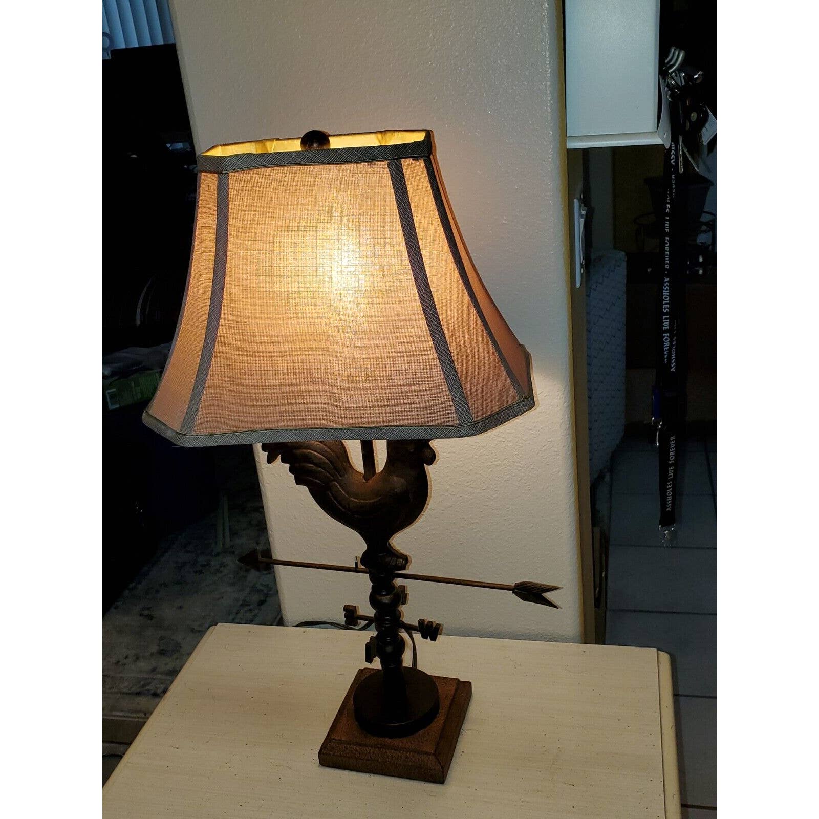 Vintage Rooster Weathervane table Lamp