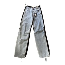ESPARANTO Colour Block Acid Wash Women Boyfriend Jeans From European Designer