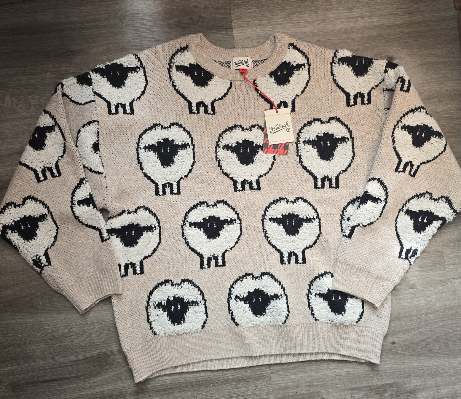 Woolrich x Target Sheep Sweater Unisex size Large Pullover Knit Sweater