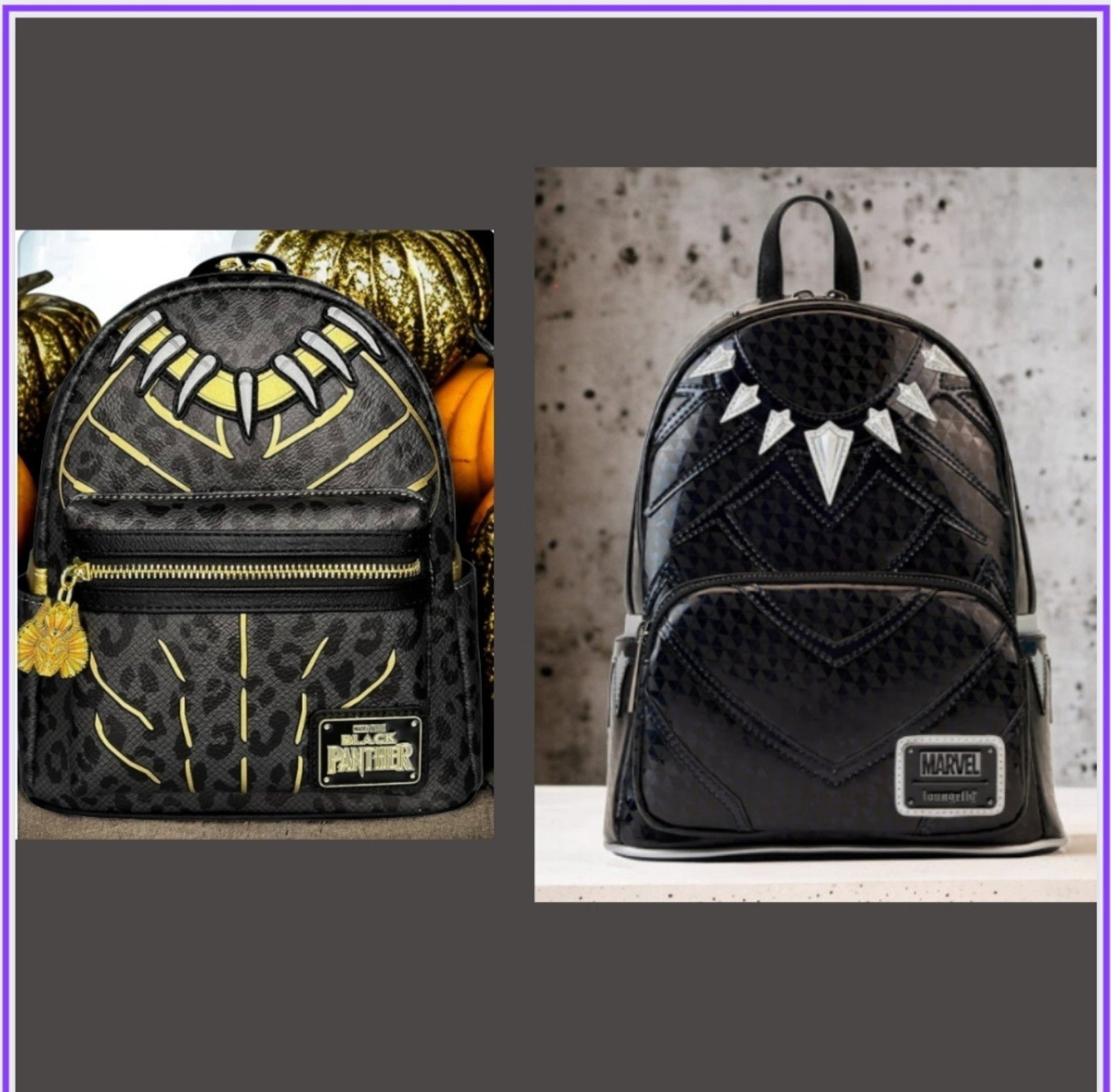 Lot Disney Marvel Black Panter Loungefly Mini backpack bag 2 set Nwt brand new