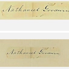 RARE Signed Cut Revolutionary War Major General Nathaniel Goodwin Mass Militia