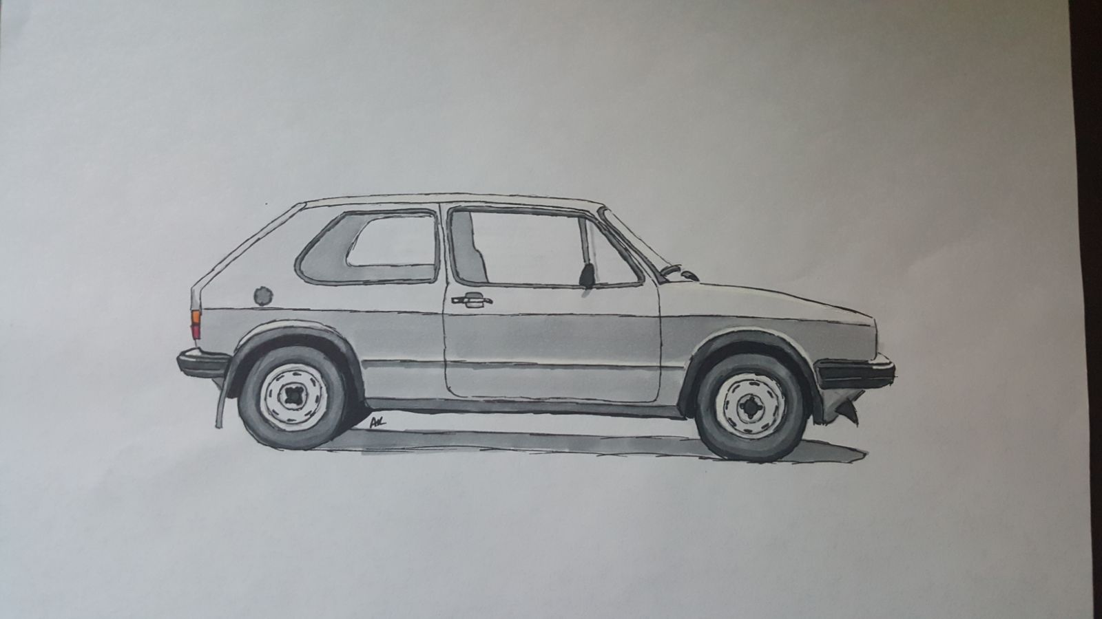 VW Golf GTI Drawing